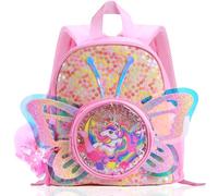 Unicornio Mochila Niña, Mochila Escolar Niño con Alas de Mariposa para Guarderia Preescolar Primaria, Linda PU Bolso Lentejuelas, Moda Backpack, Regalo para De vuelta A la Escuela Cumpleaños Xmas