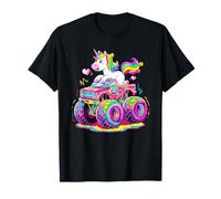 Unicornio Montando Monster Truck Animal Lover Unicornios míticos Camiseta