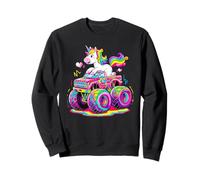 Unicornio Montando Monster Truck Animal Lover Unicornios míticos Sudadera