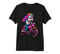 Unicornio Motocicleta Camiseta Premium