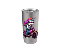 Unicornio motocicleta Vaso térmico de acero inoxidable de doble pared