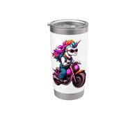 Unicornio motocicleta Vaso térmico de acero inoxidable de doble pared