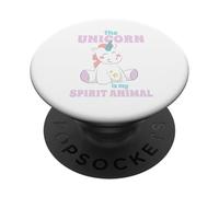 Unicornio, My Spirit Animal - Arco Iris mágico para Hombre y Mujer PopSockets PopGrip Adhesivo