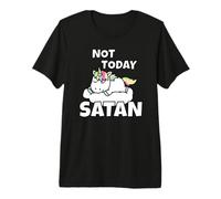 Unicornio Not Today Satan Camiseta Premium