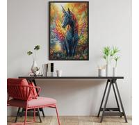 Unicornio Oscuro Puzzle 1000 Piezas Desafío Intelectual Avanzado Mascotas Animales Rompecabezas para Adultos Obra De Arte Colorido DIY Creativo Decoración Hogar 1000 PCS