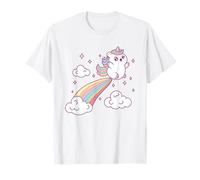 Unicornio para niñas Lindo Arco Iris mágico Unicornio Volador Camiseta