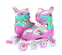 Unicornio Patines en línea Niñas Patines 4 Ruedas para Niño Patines Roller Quad Ajustables para Niñas y Niños Principiantes Regalo de Cumpleaños de Navidad