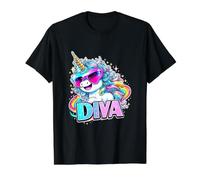 Unicornio Pegasus Diva Camiseta gráfica económica