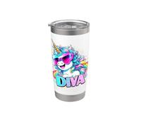 Unicornio Pegasus Diva Vaso térmico de acero inoxidable de doble pared