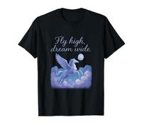Unicornio Pegasus Fantasy Design Fly High Dream Wide Camiseta