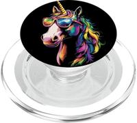 Unicornio Pony Jinete Pony Granja Caballos Montando PopSockets PopGrip para MagSafe