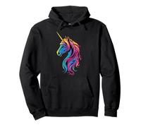 Unicornio Pony Jinete Pony Granja Caballos Montando Sudadera con Capucha