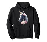 Unicornio Pony Jinete Pony Granja Caballos Montando Sudadera con Capucha