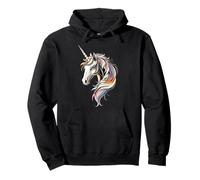 Unicornio Pony Jinete Pony Granja Caballos Montando Sudadera con Capucha