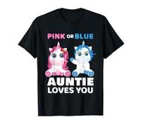 Unicornio Rosa o Azul Auntie Loves You Camiseta