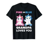 Unicornio Rosa o Azul Grandpa Loves You Camiseta