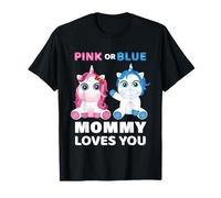Unicornio Rosa o Azul mamá te ama Camiseta
