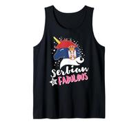 Unicornio serbio Bandera Serbia Camiseta sin Mangas