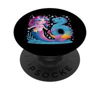 Unicornio Sirena Dinosaurio 6 años Fiesta 6th G&Girls PopSockets PopGrip Adhesivo
