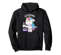 Unicornio Sleepycorn, café antes de magia, humor somnoliento Sudadera con Capucha