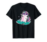 Unicornio Surfeando en el Mar Camiseta