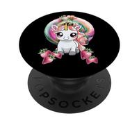 Unicornio terneras adolescente niños niño arco iris unicornios PopSockets PopGrip Adhesivo