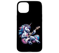 Unicornio Tocando E-Guitarra Mágica Carcasa para iPhone 15 Plus