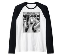 Unicornio Último Día De Escuela Vacaciones De Verano Divertido Meme Selfi Camiseta Manga Raglan