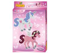 Unicornio Y Pegasus Hama Cuentas Fantasía Caballos Colgante Caja Niños Creativo