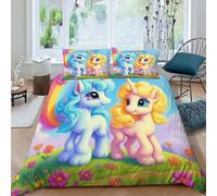 Unicornioioio arcoíris_2 Funda Edredon 3 Piezas con Impresión En 3D Dreamy Garden Unicornioios con 2 Fundas De Almohada King（220x240cm） 100% Microfibra Ropa De Cama para Adultos Y Niñas