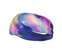 Unicornios Coloridos Arte Espacial Unicornios Coloridos Arte Espacial Cinta para el Sudor Hot Lobster Sports Cintas para el Cabello de Moda Cinta elástica atlética para el Cabello para Mujeres y ho