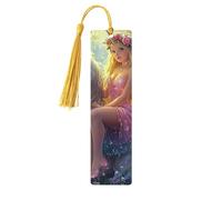 Unicornios de fantasía y fondos de fantasía de hadas, marcapáginas de madera impresos de doble cara, accesorios artísticos de libros, regalos de cumpleaños para hombres y mujeres, regalos para amantes