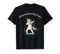 Unicornios No Pagan Impuestos Divertido Surrealista Cool Trendy Meme Camiseta