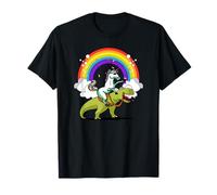 Unicornios Paseos T-Rex Dinosaurio Mágico Arcoíris Niñas Camiseta