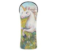 Unicornios Running in The Meadow - Juego de fundas para cabeza de palo de golf de cuero de primera calidad, impermeable, con etiquetas de números para conductor Fairway Wood Hybrids