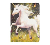 Unicornios Running in The Meadow - Soporte de cuero para pasaporte para viajes, impermeable, billetera para dinero y tarjetas para viajes familiares esenciales