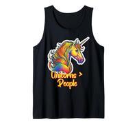 Unicornios sobre la Gente Divertido Gráfico de fantasía arcoíris Camiseta sin Mangas