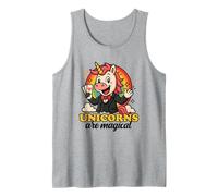 Unicornios Son mágicos Divertido Arco Iris Mago gráfico de Dibujos Animados Camiseta sin Mangas