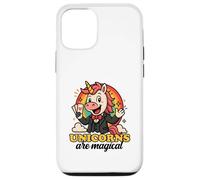 Unicornios Son mágicos Divertido Arco Iris Mago gráfico de Dibujos Animados Carcasa para iPhone 12/12 Pro