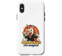 Unicornios Son mágicos Divertido Arco Iris Mago gráfico de Dibujos Animados Carcasa para iPhone X/XS