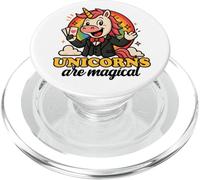 Unicornios Son mágicos Divertido Arco Iris Mago gráfico de Dibujos Animados PopSockets PopGrip para MagSafe