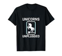 Unicornios Unplugged Glitch Unicorn Gráfico Fantasía Camiseta