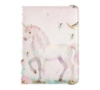 Unicornios y hadas en un jardín mágico familiar de viaje familiar titular de pasaporte impermeable para dinero y tarjetas para viajes familiares esenciales