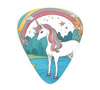 Unicorns by the river - 12 púas de guitarra por paquete, disponibles en 3 grosores diferentes, adecuadas para guitarras eléctricas, ukeleles, etc.