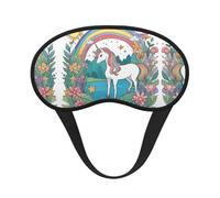 Unicorns by The River - Antifaz opaca para dormir, cómoda cubierta para los ojos, ajustable, perfecta para viajes, meditación y camping