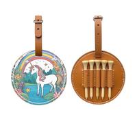 Unicorns by The River Brown - Bolsa de almacenamiento multifuncional para camisetas de golf, material de poliuretano duradero