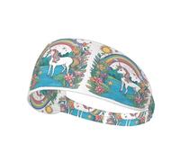 Unicorns by The River - Diadema deportiva elástica estampada adecuada para correr, fitness, tenis, yoga