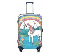 Unicorns by The River - Fundas para maletas con estampados de personalidad de moda, adecuadas para negocios y uso al aire libre, White, L