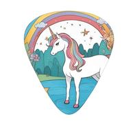 Unicorns by the river - Púas de guitarra resistentes al desgaste para guitarra, bajo, guitarra eléctrica, ukelele, finas, medianas, pesadas, 12 púas de guitarra