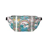 Unicorns By The River - River - River - Cangurera cruzada grande, regalos para disfrutar de deportes, festivales, entrenamiento, viajes, correr, casual, color negro, talla única, Black, Talla única